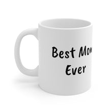 Load image into Gallery viewer, Best Mom Ever Holiday Messy Bun Ceramic mug
