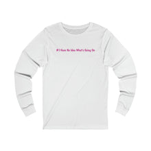 Load image into Gallery viewer, #I Have No Idea What&#39;s Going On   Unisex Jersey Long Sleeve Tee
