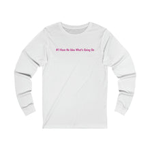 Load image into Gallery viewer, #I Have No Idea What's Going On Unisex Jersey Long Sleeve Tee
