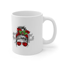 Load image into Gallery viewer, Best Mom Ever Holiday Messy Bun Ceramic mug