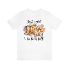 Load image into Gallery viewer, Just A Girl Who Loves Fall...Jersey Short Sleeve Tee