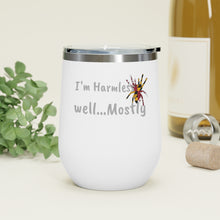Load image into Gallery viewer, I'm Harmless MD Flag Black Widow 12oz Insulated Wine Tumbler