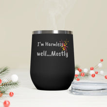 Load image into Gallery viewer, I'm Harmless MD Flag Black Widow 12oz Insulated Wine Tumbler