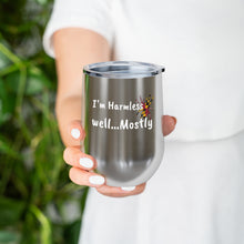 Load image into Gallery viewer, I'm Harmless MD Flag Black Widow 12oz Insulated Wine Tumbler