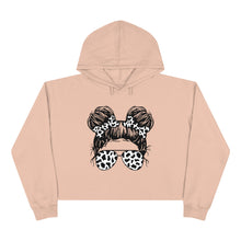 Load image into Gallery viewer, Messy Bun Crop Hoodies - Fall Vibes on Black, Lil Bit Sassy on Pink, Holiday Feels on White