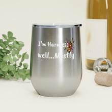 Load image into Gallery viewer, I'm Harmless MD Flag Black Widow 12oz Insulated Wine Tumbler