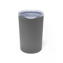 Load image into Gallery viewer, KARMA Tumbler White with orange lettering, turquoise and grey with white lettering

