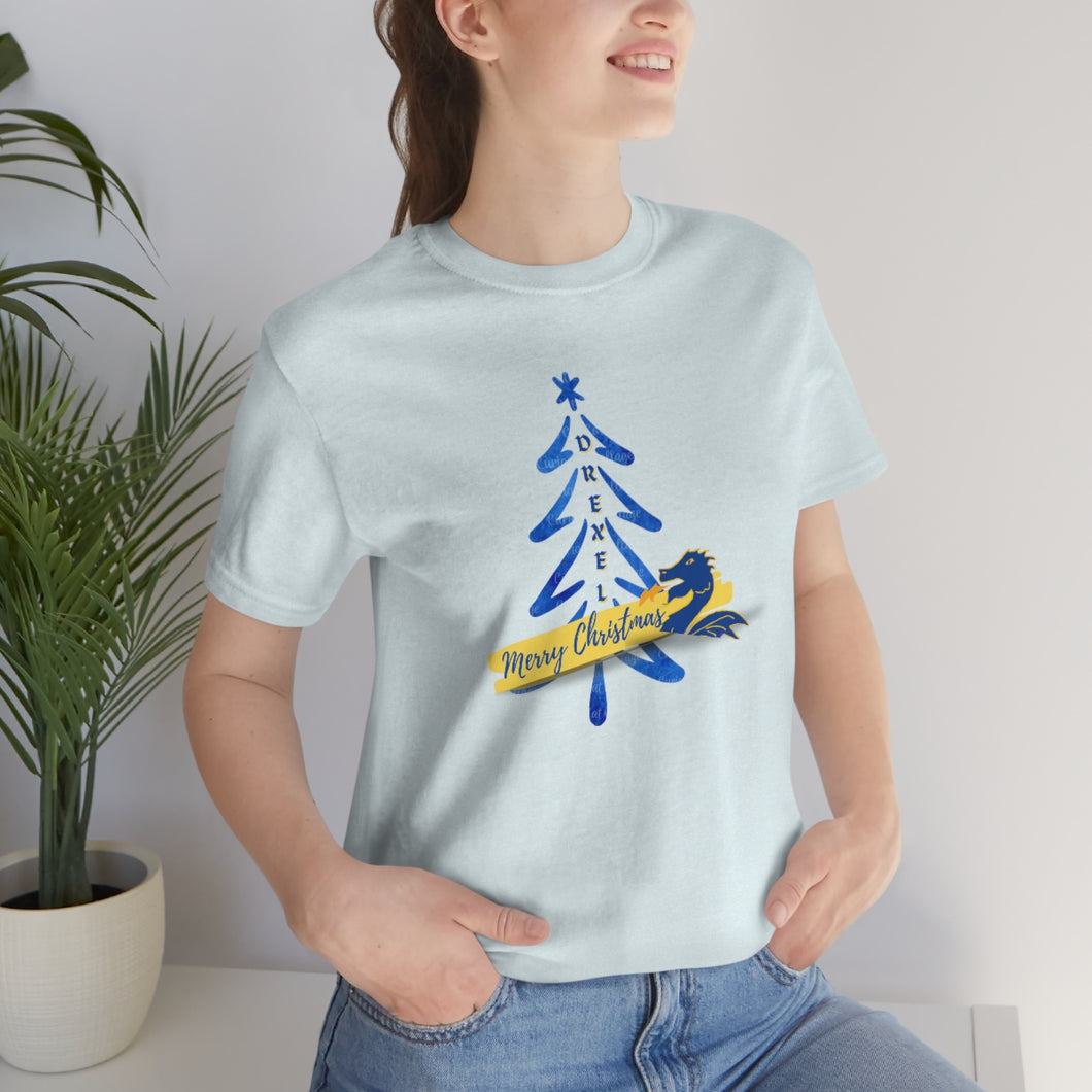 Drexel  Merry Christmas CUSTOM Tee  Unisex Jersey Short Sleeve Tee