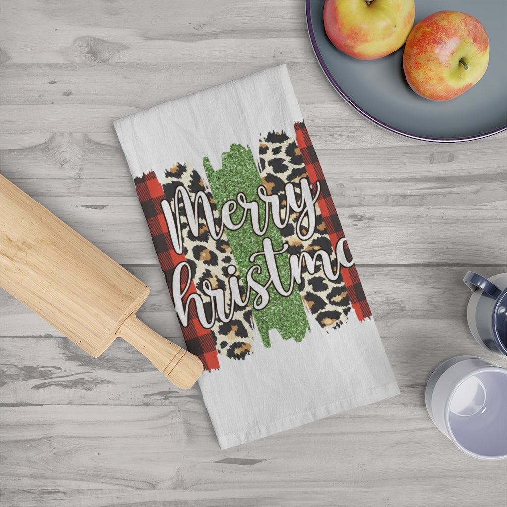 Merry Christmas Tea Towel - Matching Pot Holder available