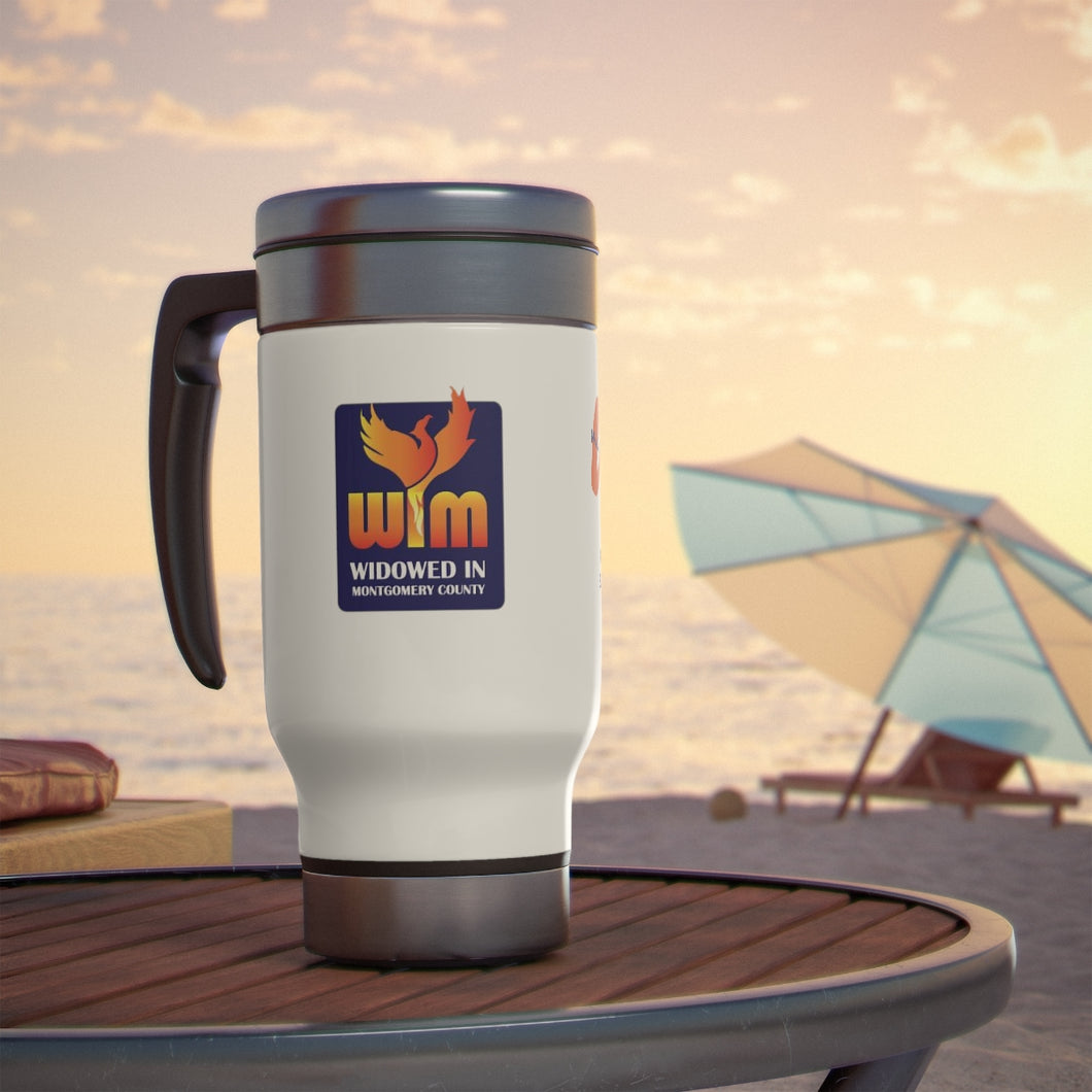 WIM- Widowed in Montgomery County  Stainless Steel Travel Mug with Handle, 14oz