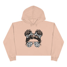Load image into Gallery viewer, Messy Bun Crop Hoodies - Fall Vibes on Black, Lil Bit Sassy on Pink, Holiday Feels on White
