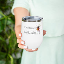 Load image into Gallery viewer, I&#39;m Harmless MD Flag Black Widow  12oz Insulated Wine Tumbler
