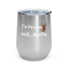 Load image into Gallery viewer, I&#39;m Harmless MD Flag Black Widow  12oz Insulated Wine Tumbler
