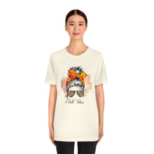 Load image into Gallery viewer, Messy Bun - Fall and Winter Styles     Unisex Jersey Short Sleeve Tee
